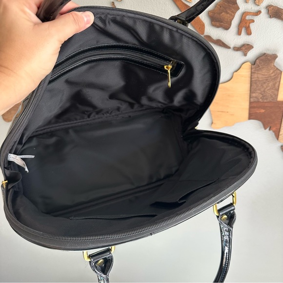 LOUNGEFLY Sanrio Hello Kitty Patent Leather Satchel Leopard Quilted Y2K Handbag - Picture 8 of 9